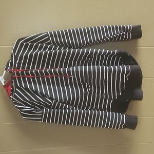 Maurices Large black striped hoodie